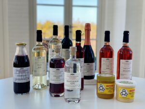 Vin, gin saft og honning fra Nygårdsminde Vingård